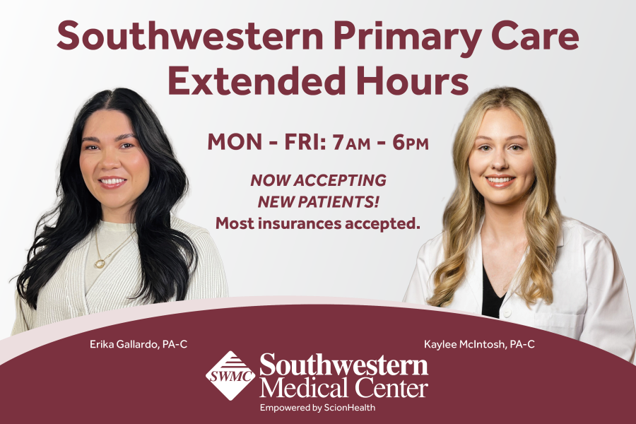 Southwestern Primary Care extended hours click for more information.